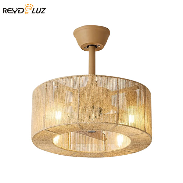 REYDELUZ 18" Boho Caged Ceiling Fan with Remot