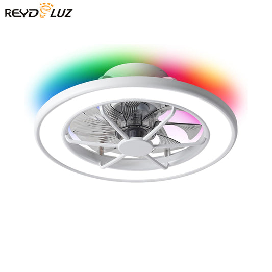 REYDELUZ 18" Ceiling Fan with RGB Lights