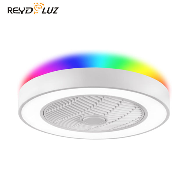 REYDELUZ 20" Ceiling Fan with RGB Lights