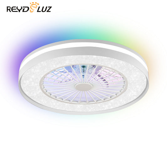 REYDELUZ 20" Smar BluetoothCeiling Fan With RGB Light