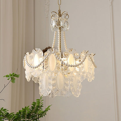 REYDELUZ 15.7“ French gorgeous vintage pearls Ceiling Lights Chandeliers