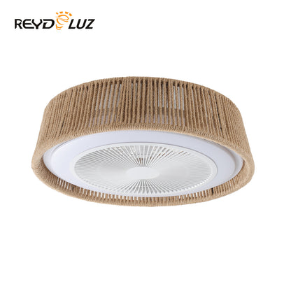 REYDELUZ 21.3" Bohemian Style Ceiling Fan with Remote Control