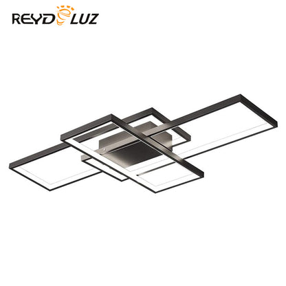 REYDELUZ 35.4" Black Square Modern Ceiling Light
