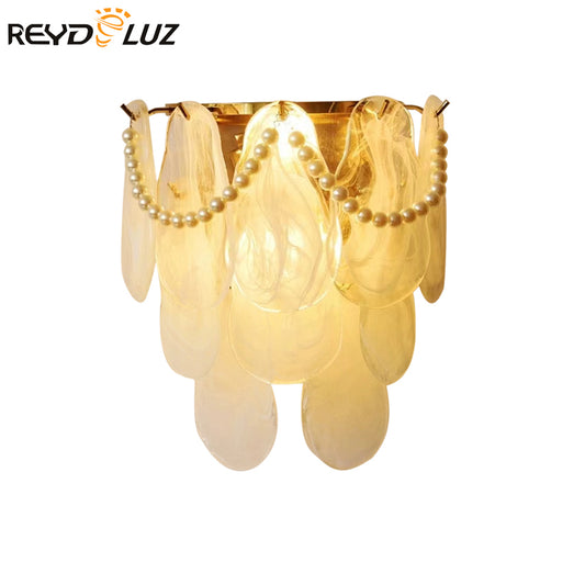 REYDELUZ 31" Pearl Glass Wall Lamp