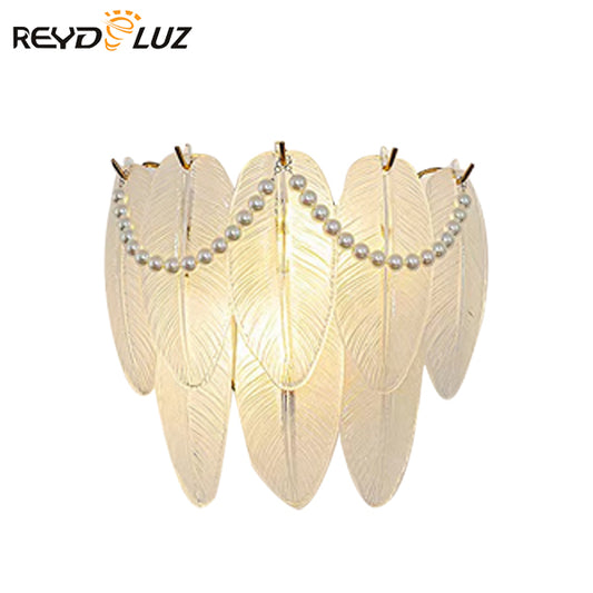REYDELUZ 31" Vintage Modern Glass Wall Lamp