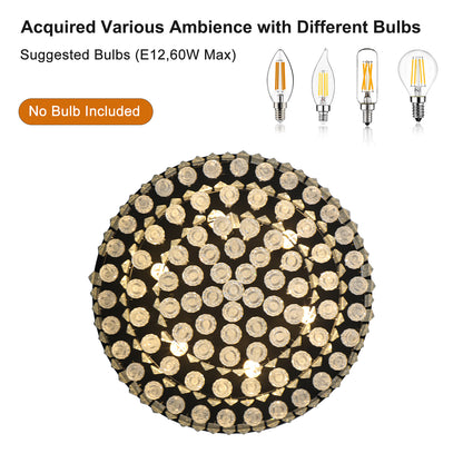 REYDELUZ 19.7" Modern Style Crystal Lights.