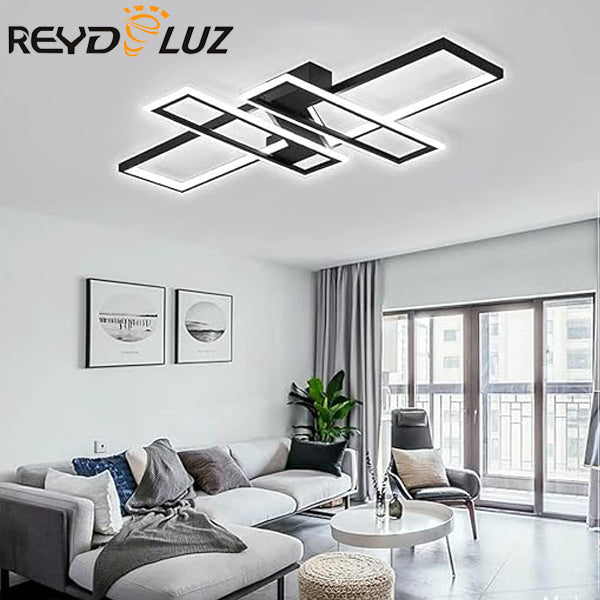 REYDELUZ 35.4" Modern LED Ceiling Lights Fixture with Remote Control