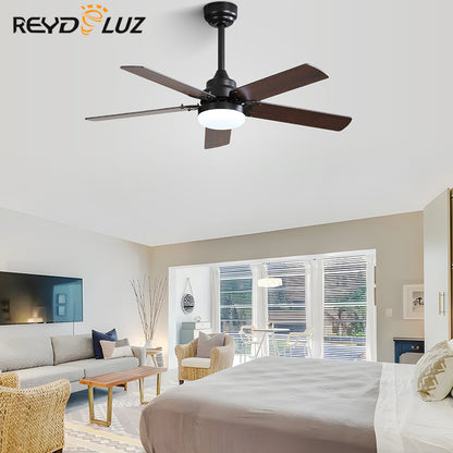 REYDELUZ 42"  Noiseless Reversible 5 Blades Ceiling Fan With  Remote Control