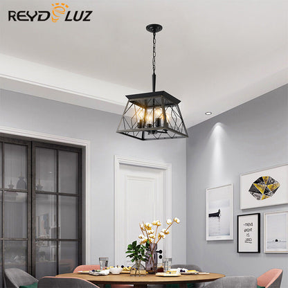 REYDELUZ 15" Farmhouse Chandeliers For Oak