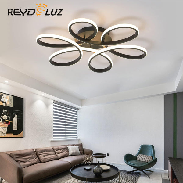 REYDELUZ 23" Modern Ceiling Light with Remote Control