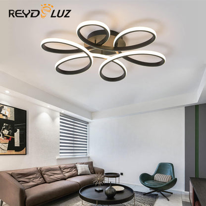 REYDELUZ 23" Modern Ceiling Light with Remote Control