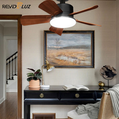 REYDELUZ 17" Socket Ceiling Fans Light with Remote for E26 Bulb