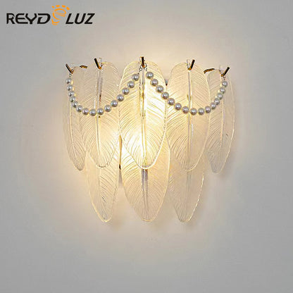REYDELUZ 31" Vintage Modern Glass Wall Lamp