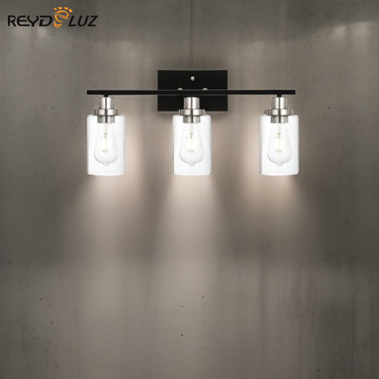 REYDELUZ 23.6" Modern Bathroom Lighting with Clear Glass Shade