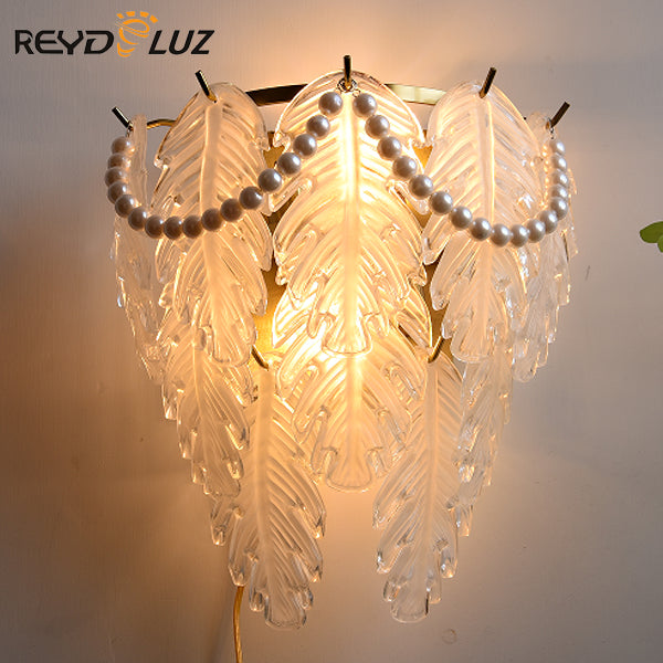 REYDELUZ 31" Creative Leaf Shape Wall Lamp