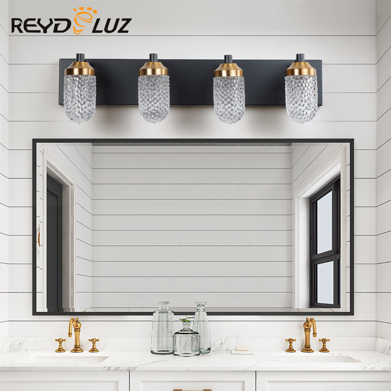 REYDELUZ 24.8" Vanity Lights With 4 LED Bulbs For Bathroom Lighting