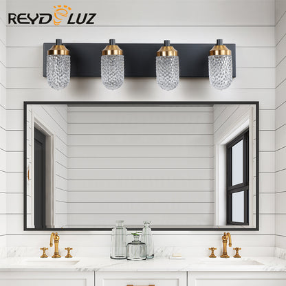 REYDELUZ 24.8" Vanity Lights With 4 LED Bulbs For Bathroom Lighting