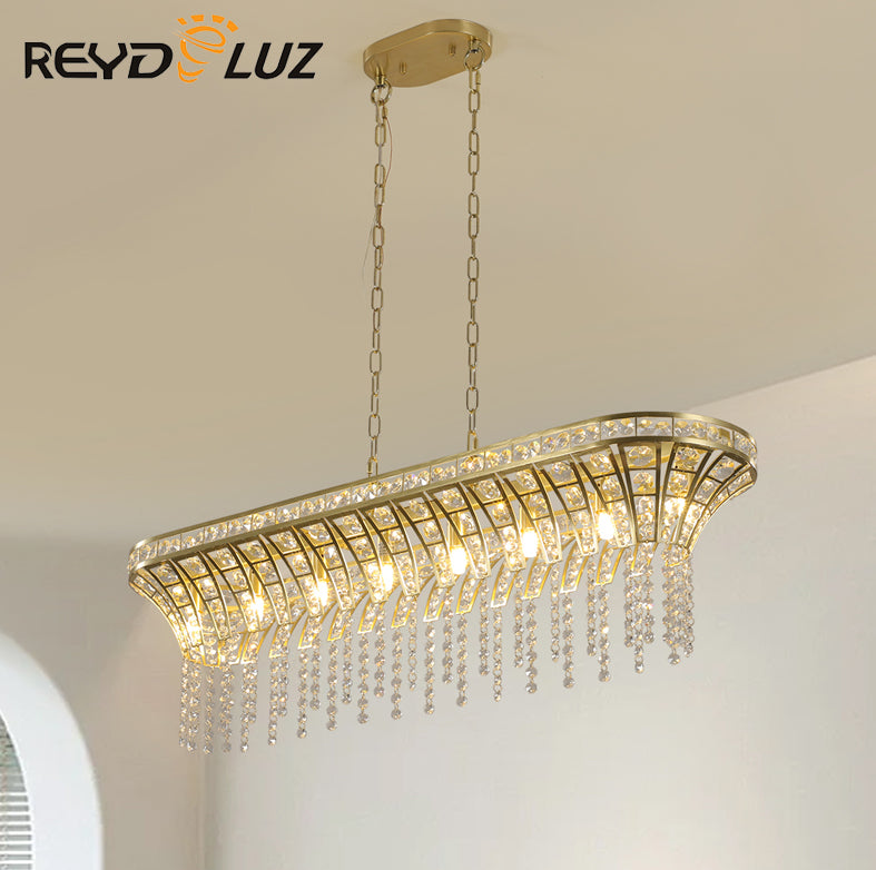 REYDELUZ 39.4" Modern Champagne Gold  chandelier