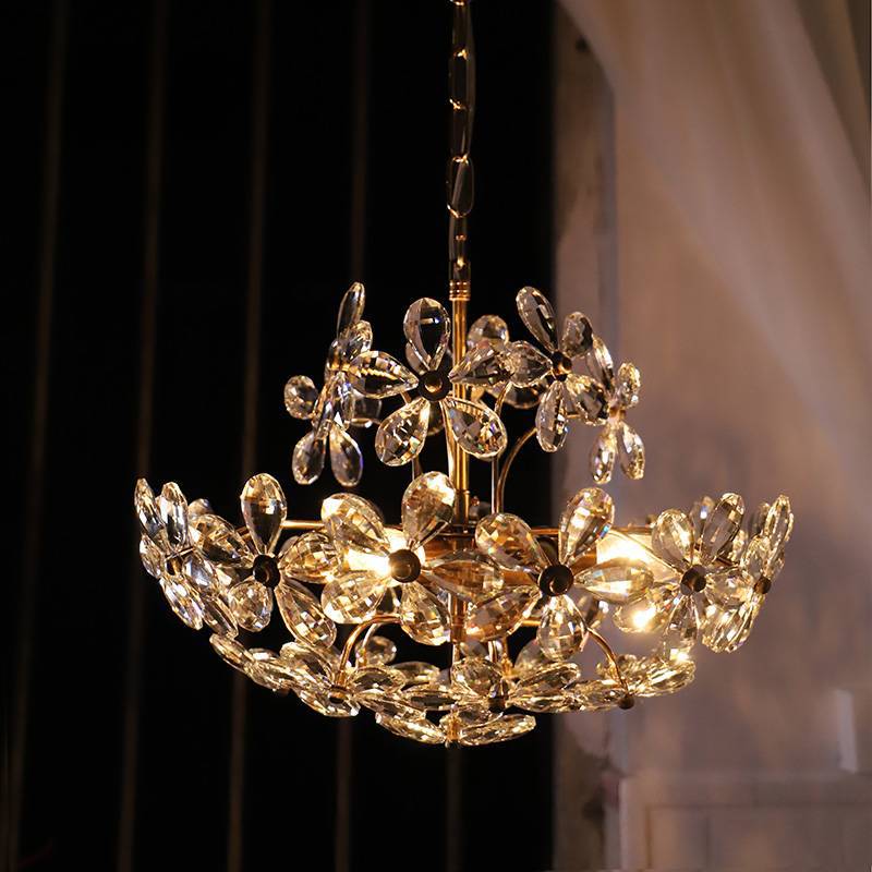 REYDELUZ 17.7“ Petal crystal Ceiling Lights Chandeliers