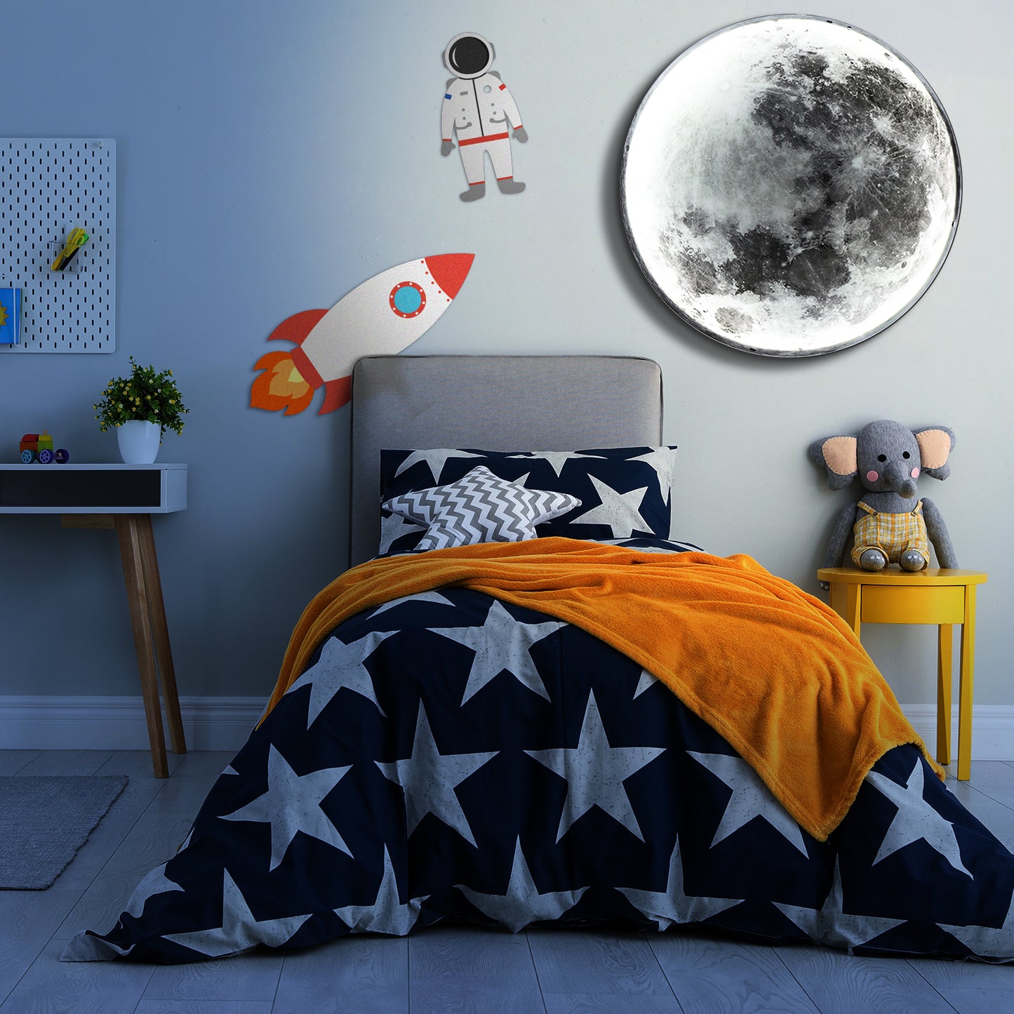 REYDELUZ Applique murale 11.8 » avec télécommande Changement de lumière 3 couleurs
