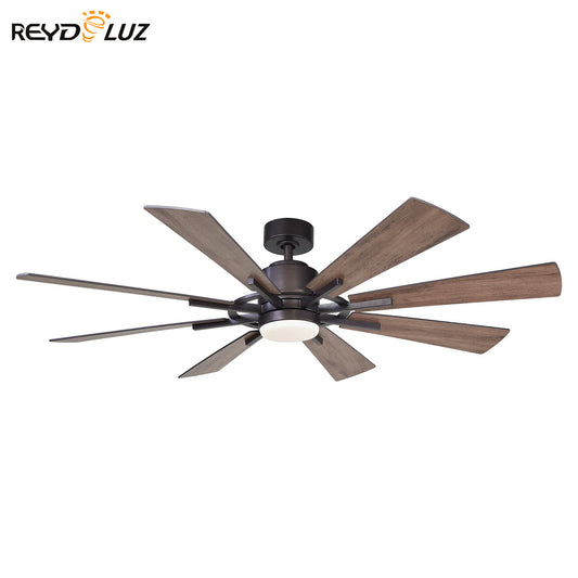 REYDELUZ 60" Ceiling Fan with Remote Modern Windmill Fan for Covered Outdoor.