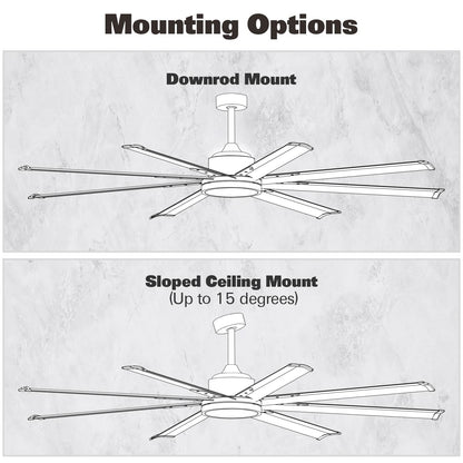 REYDELUZ 72" Ceiling Fan with LED Light.