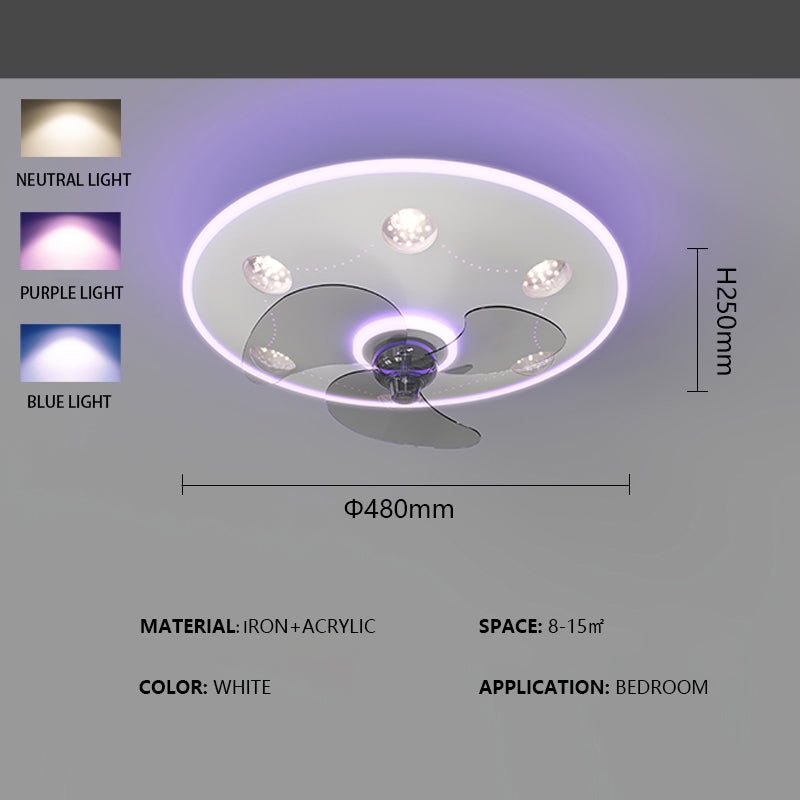Modern ceiling fan LED lights are suitable for bedrooms, dining rooms and living rooms.