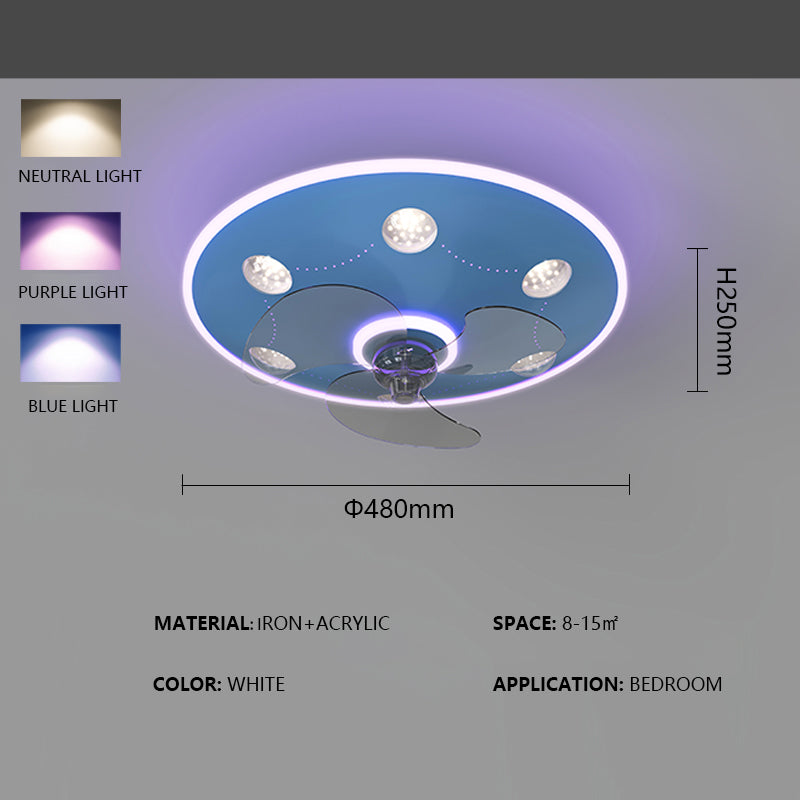 Modern ceiling fan LED lights are suitable for bedrooms, dining rooms and living rooms.