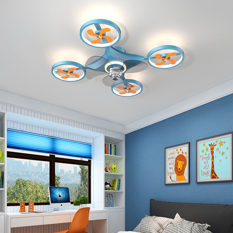 Children LED Ceiling Lights With Fans For Boys Baby Room Bedroom Kids Room Ceiling Fans Lighting