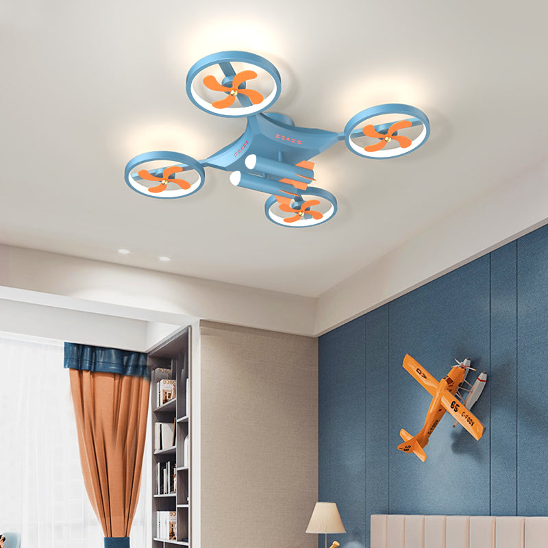 Children LED Ceiling Lights With Fans For Boys Baby Room Bedroom Kids Room Ceiling Fans Lighting