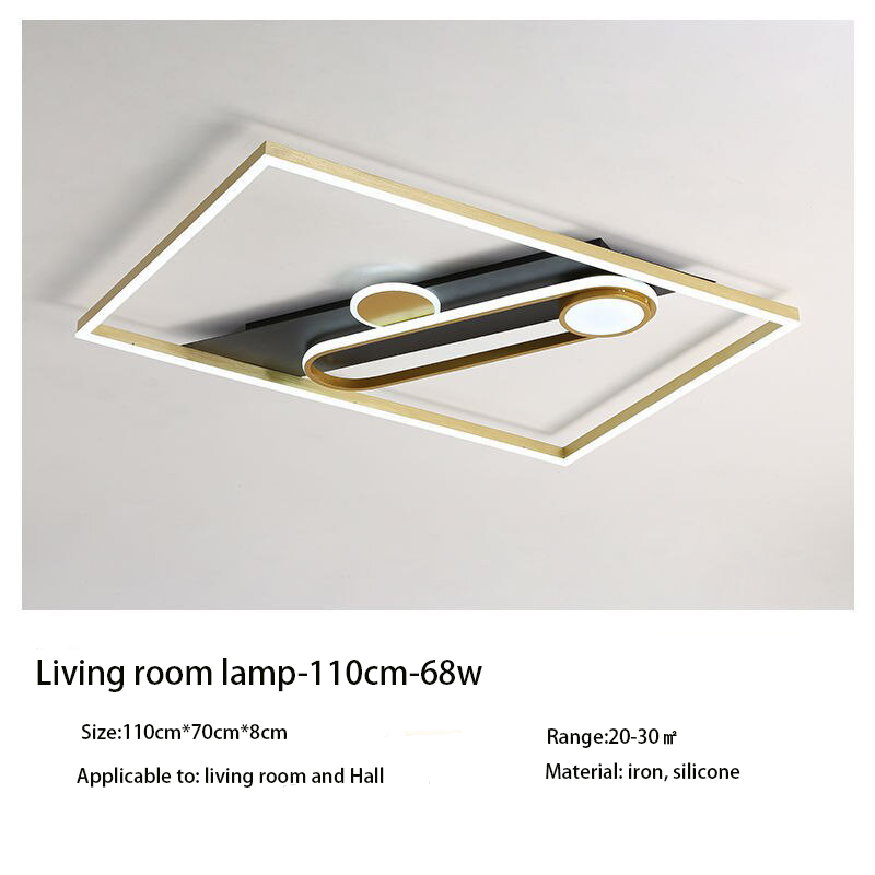 Creative Square Ceiling Lamp Chandelier Modern Fashion Dimming Bedroom Living Room Hall Study Intelligent Remote Control