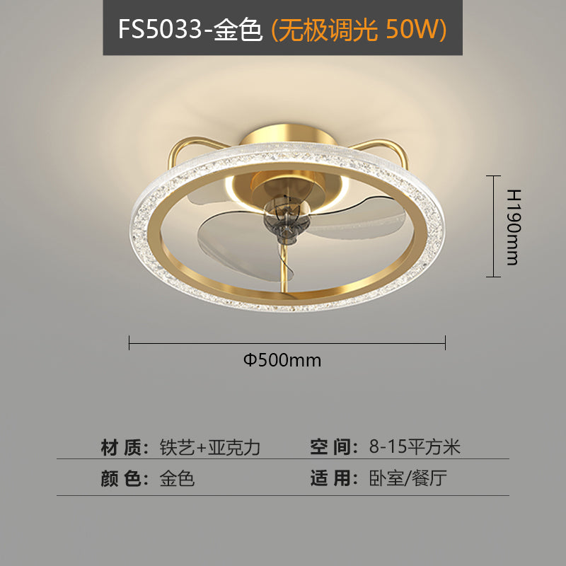 Modern LED Lamp With Ceiling Fan For Bedroom With Remote Control Ceiling Fans With Light Indoor Lighting.