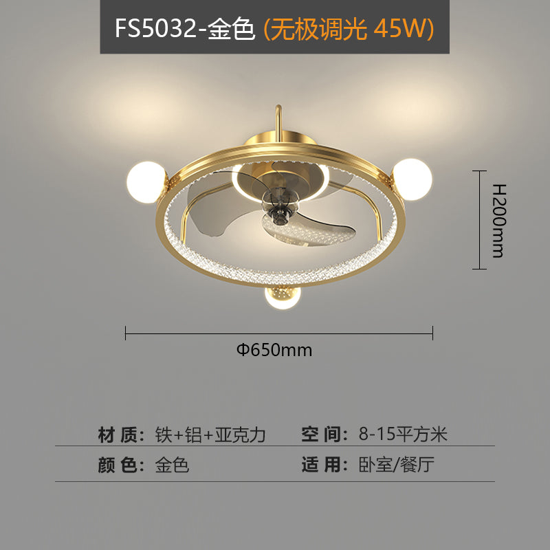 Modern LED Lamp With Ceiling Fan For Bedroom With Remote Control Ceiling Fans With Light Indoor Lighting.