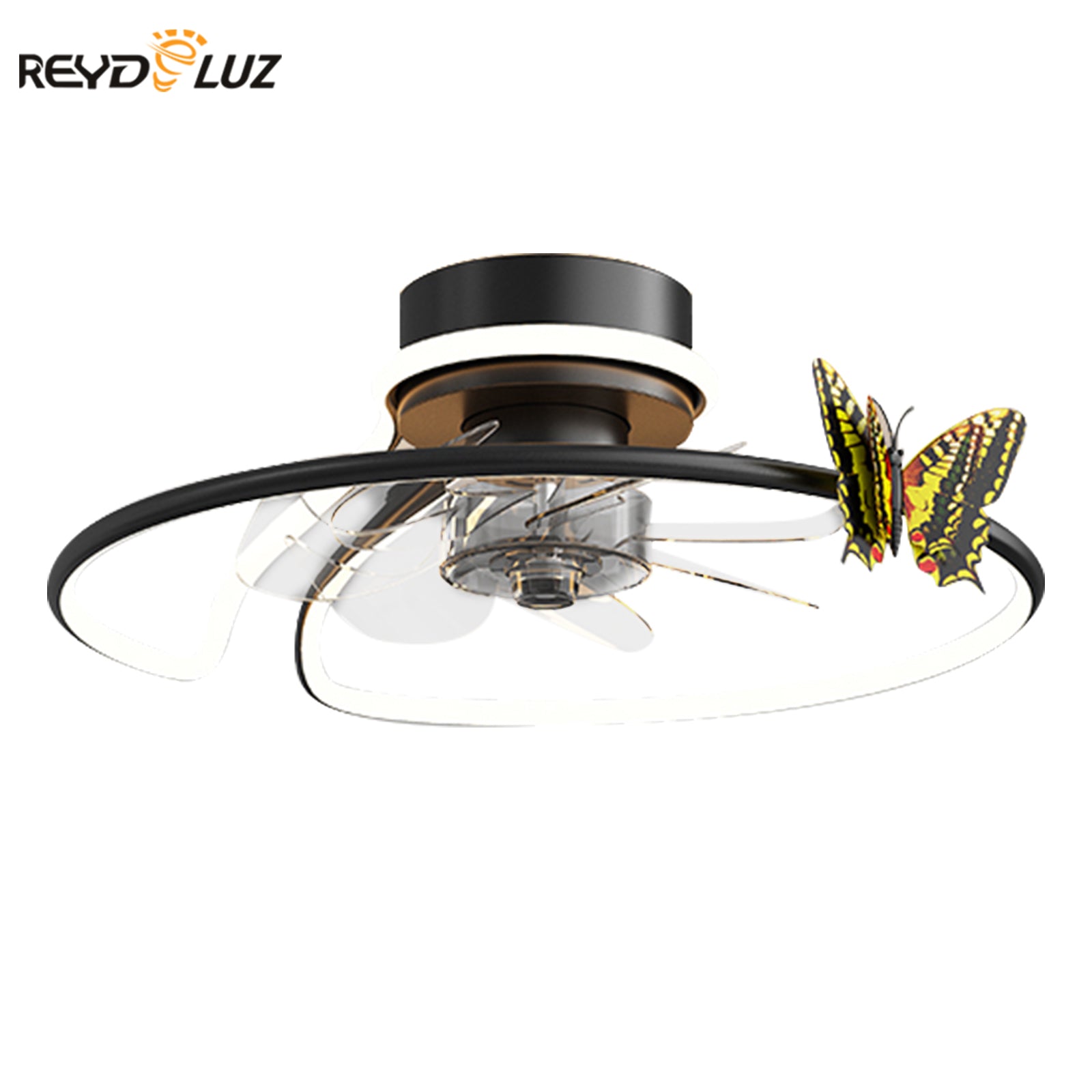 Ceiling Fan With Lamp Remote Control Of 3 Color Temperatures, 3-speed Fan Lamp, Ring Chandelier With Fan, Suitable For Living Room And Dining Room.