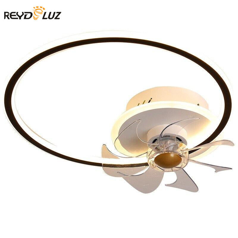Modern Minimalist Ceiling Fan with Lights for Bedroom Living Room Indoor Lighting Decoration Nordic Light Remote Control
