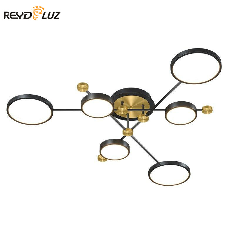 Modern LED Ceiling Lighting For Living Room Bedroom New Lamp Gold Frame Aluminum Indoor Fixture Light Lustres TODAYBI