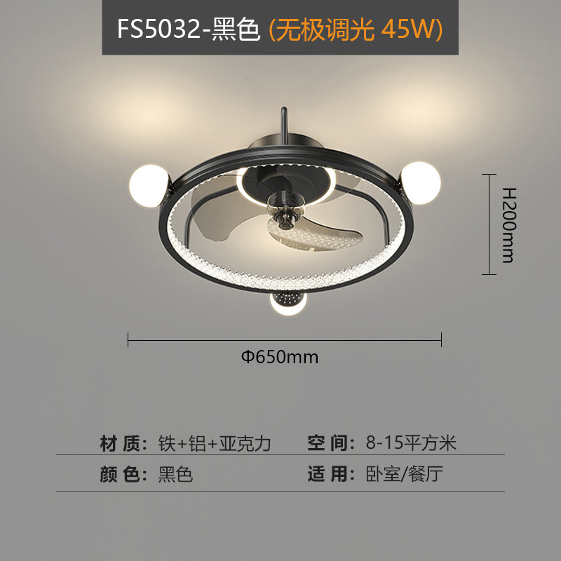 Modern LED Lamp With Ceiling Fan For Bedroom With Remote Control Ceiling Fans With Light Indoor Lighting.