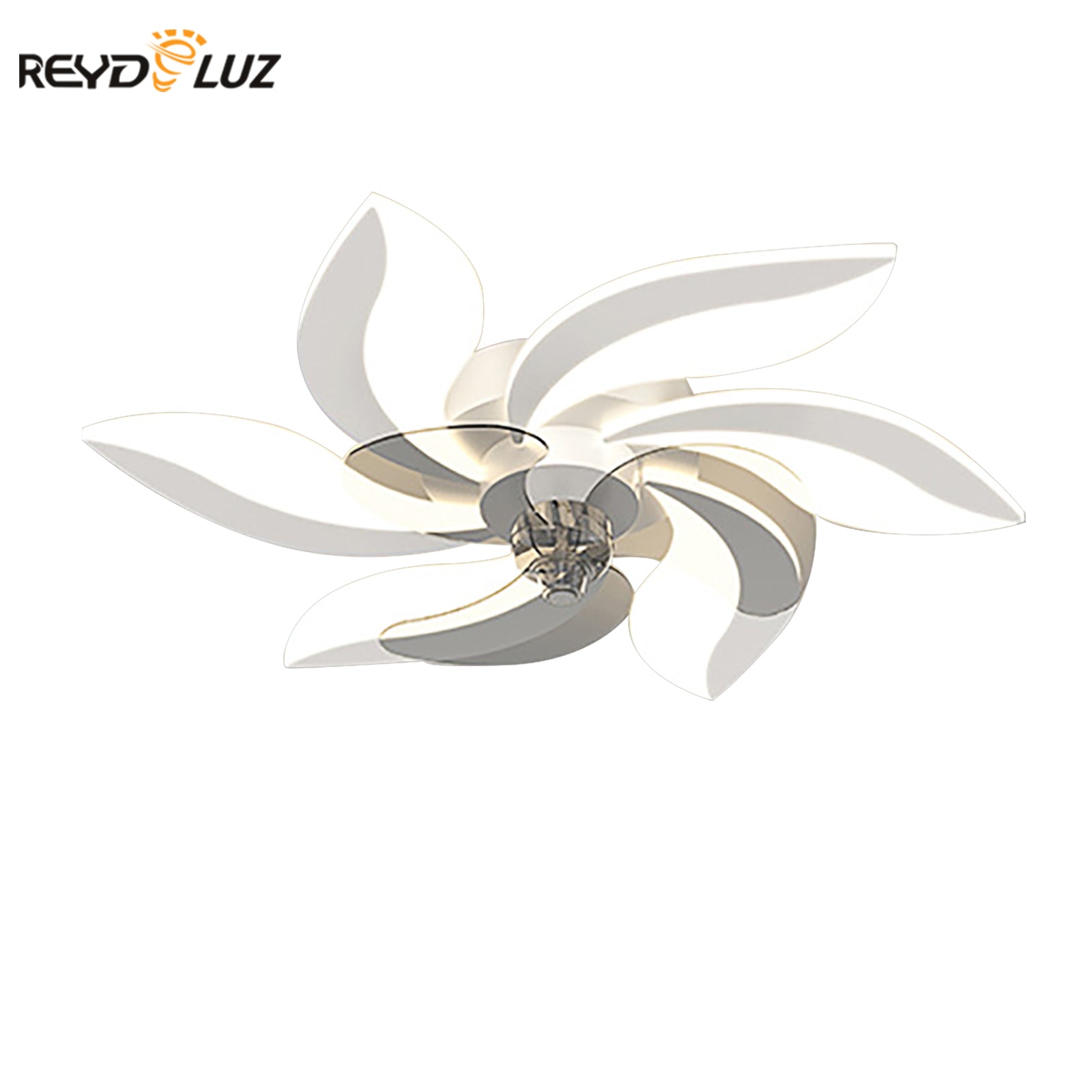 Modern 30.7 Inch LED Ceiling Fan with Remote Control Three Speed Dimming and Three Speed Wind Control Function for Bedroom Study Living Room and Children's Room REYDELUZ