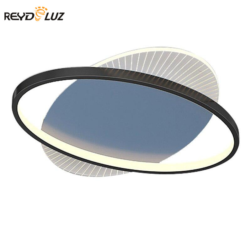 Modern LED Chandelier Lighting Fixtures for Living Room Bedroom Kitchen Home Decor With Remote Control Black Lustre Ceiling Lamp