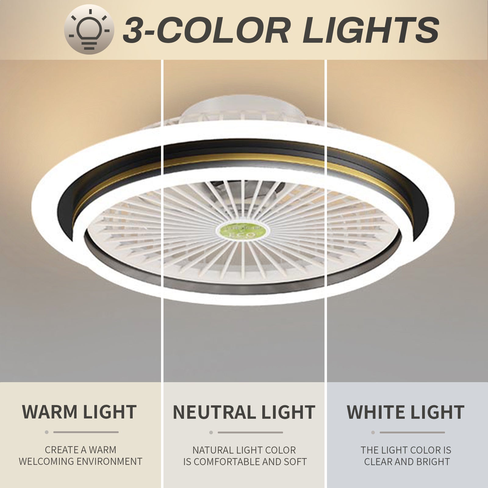 Modern Ceiling Fan Led Acrylic Lamp Is Suitable For Bedroom, Children's room，Dining Room And Living Room.