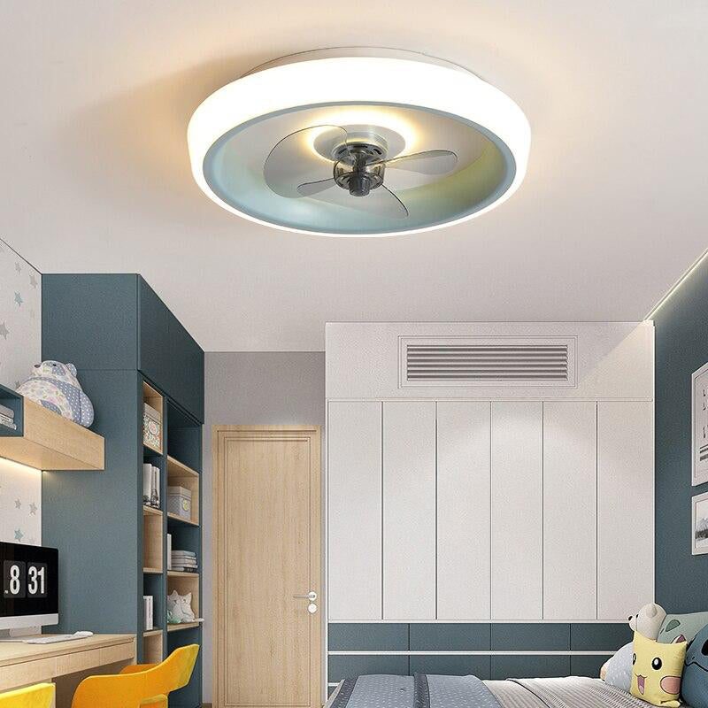 Modern LED Lamp With Ceiling Fan Without Blades Bedroom Ceiling Fan With Remote Control Ceiling Fans With Light Indoor Lighting