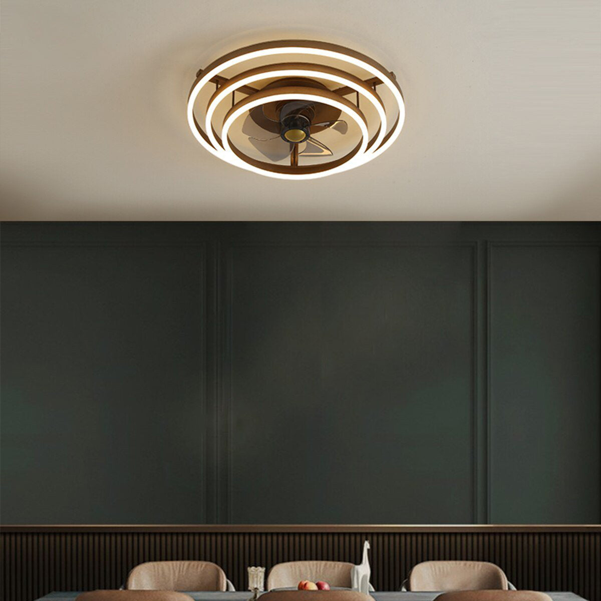 Modern Remote Control Ceiling FanLlight Bedroom Dining Room Living Room Light Creative Ceiling Fan Light