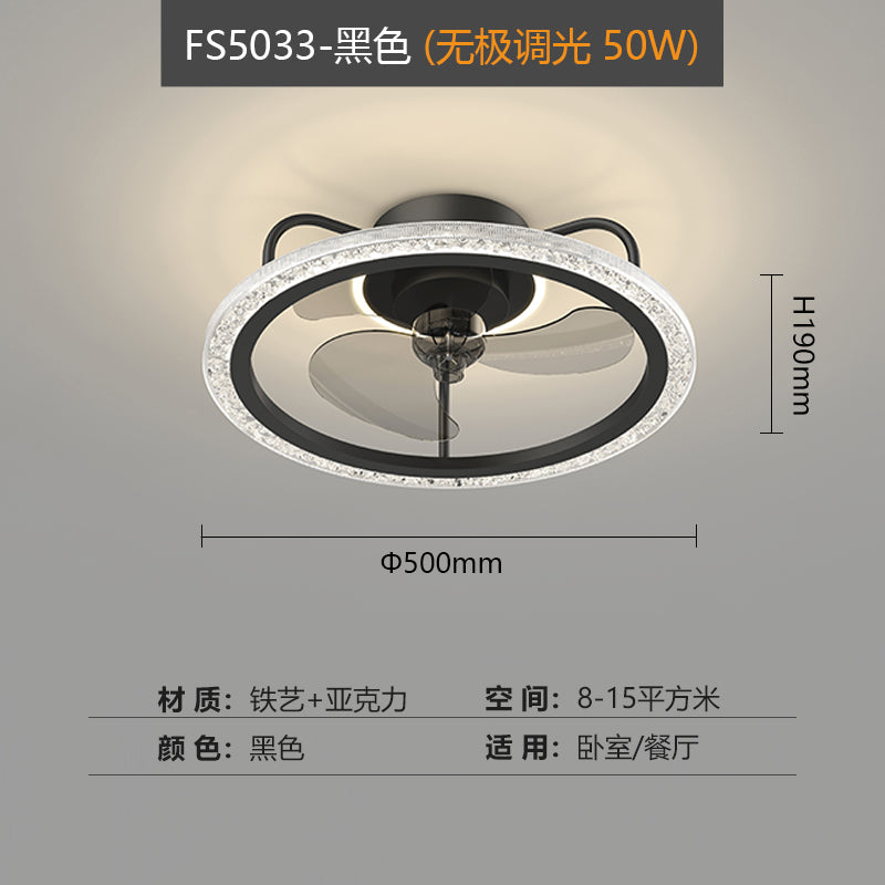 Modern LED Lamp With Ceiling Fan For Bedroom With Remote Control Ceiling Fans With Light Indoor Lighting.