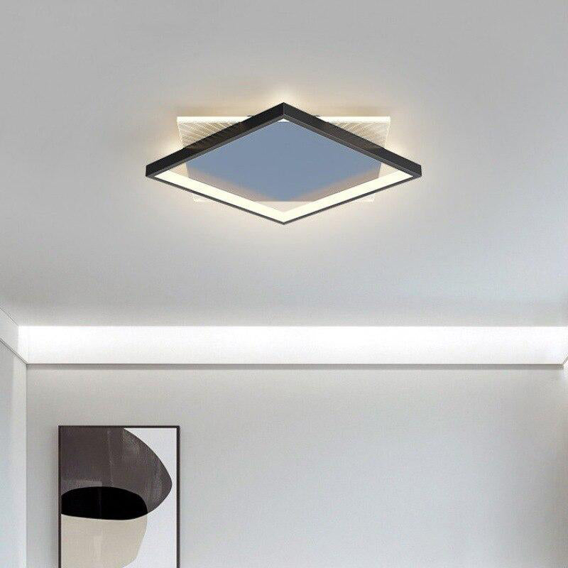 Modern LED Chandelier Lighting Fixtures for Living Room Bedroom Kitchen Home Decor With Remote Control Black Lustre Ceiling Lamp