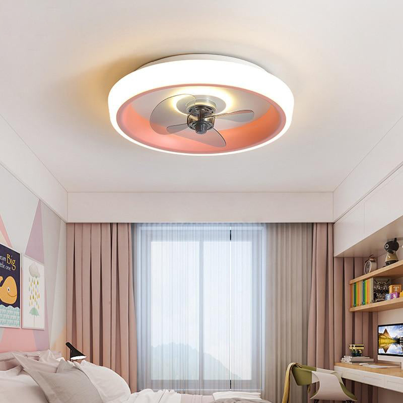 Modern LED Lamp With Ceiling Fan Without Blades Bedroom Ceiling Fan With Remote Control Ceiling Fans With Light Indoor Lighting