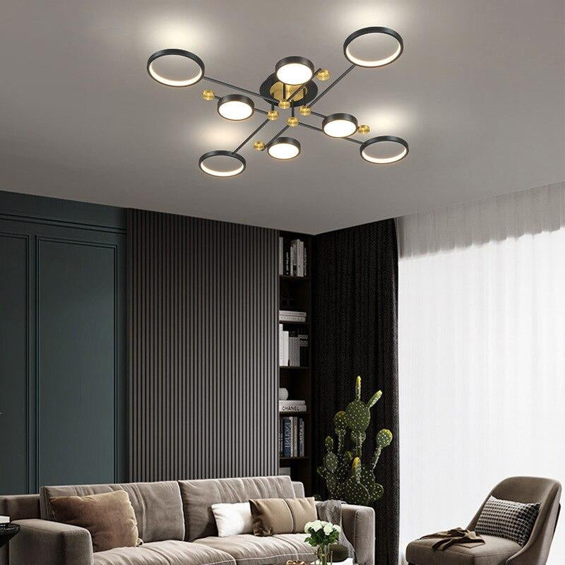 Modern LED Ceiling Lighting For Living Room Bedroom New Lamp Gold Frame Aluminum Indoor Fixture Light Lustres TODAYBI