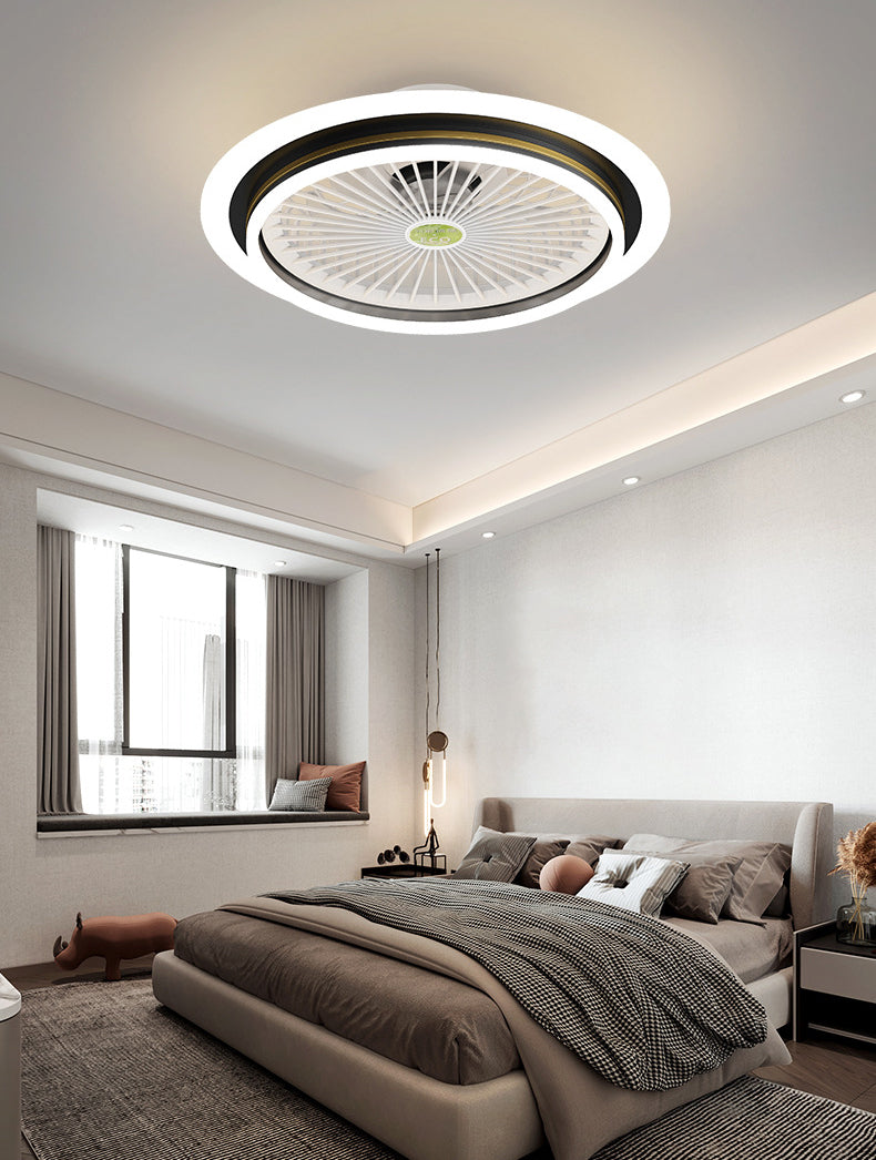 Modern led ceiling fan, ceiling fan lamp with remote control, 3-color adjustable, dimmable fan lamp