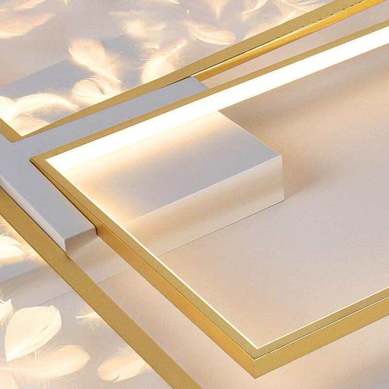 Modern LED Ceiling Lamp Living Room Bedroom Lighting New Lamp Gold Frame Aluminum Chandelier indoor Lighting.
