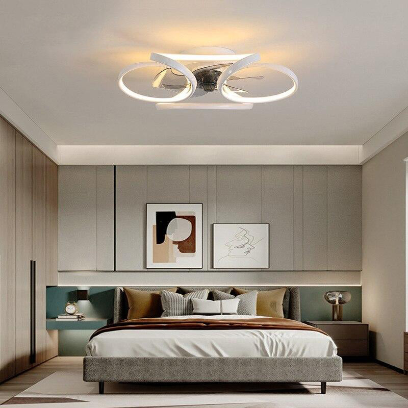 Simple and Decorative LED Ceiling Fan Light for Modern Bedroom Living Room Furniture Dining Room Ceiling Fan Brightness Lighting