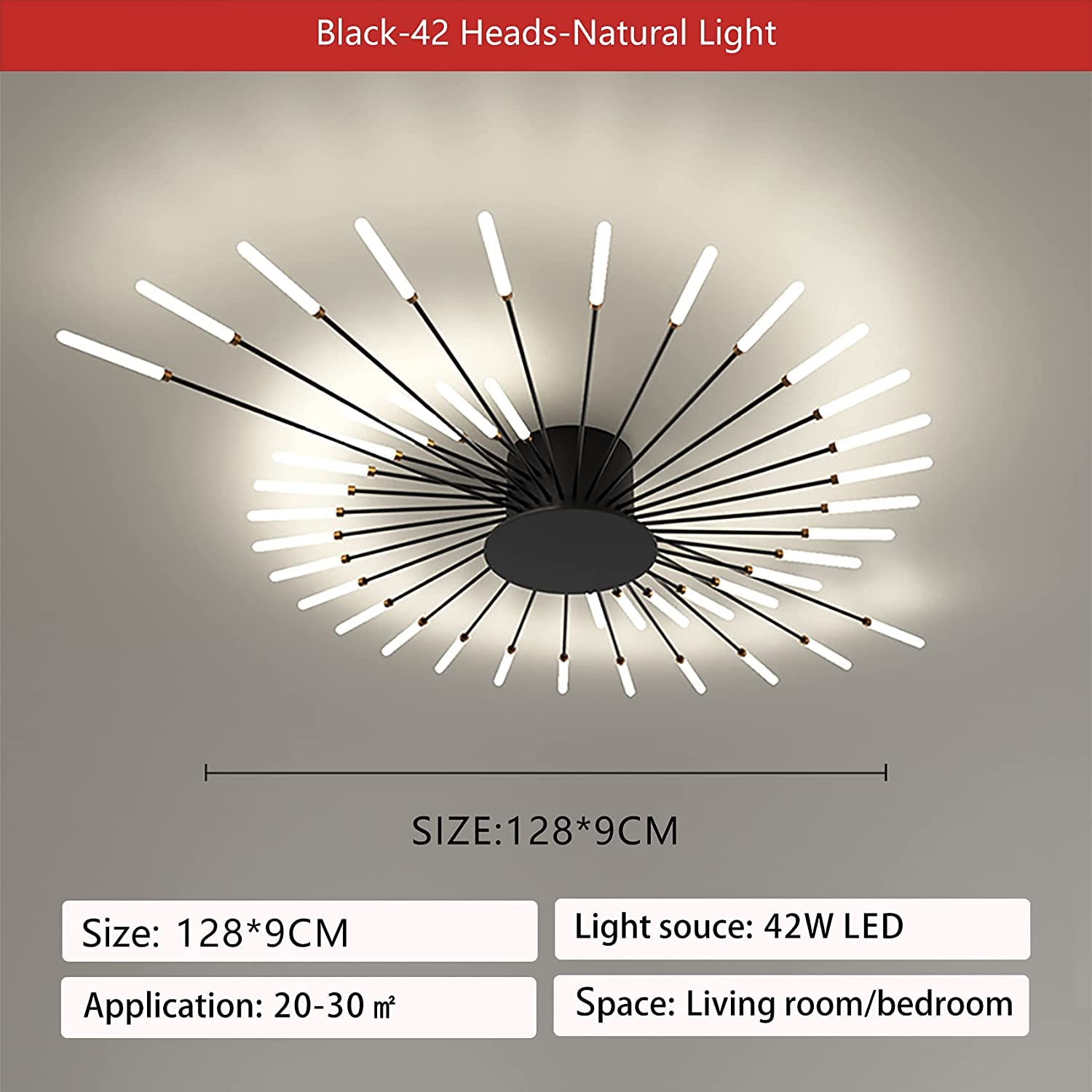Modern Ceiling Light, Flush Mount Ceiling Lamp Acrylic Lampshade Chandelier、